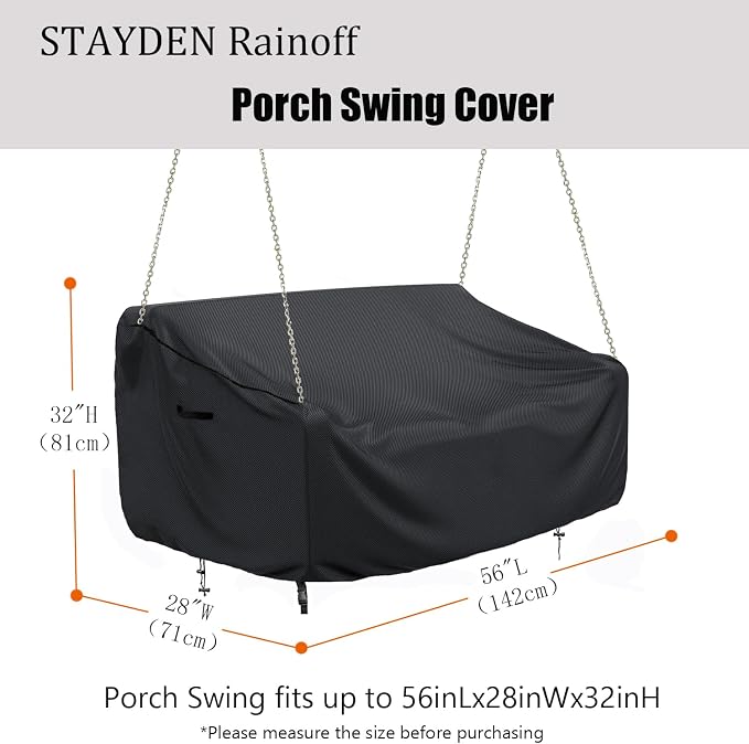 Porch Swing Cover Waterproof Outdoor Hanging Swing Cover Tear resistant All - Image 2
