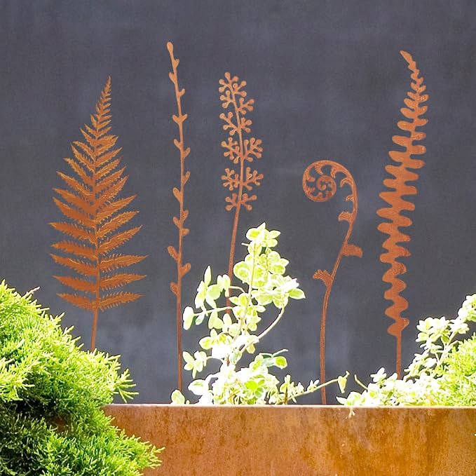 Metal Flowers for Outside, Garden Stakes Decorative, Flower Bed Decor Plant - Image 4