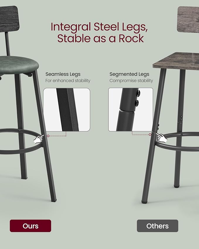 VASAGLE Bar Stools, 29.7-Inch Barstools - Image 5