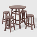 WestinTrends Malibu 5-Piece HDPE Outdoor Patio Dining Bar Bistro Table Set by WestinTrends