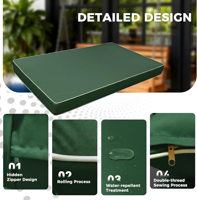 Outdoor Twin Porch Mattress Cover Waterproof, 6inch Outdoor Mattress Cover - Image 2