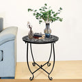 Fashion&cool Patio Side Tables, 14 Inch Weather Resistant Metal Outdoor Side by Fashion%26cool