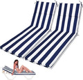 2 Pcs Indoor Outdoor Chaise Lounge Cushions Sponge Bench Outdoor Furniture by SmoothNovelty