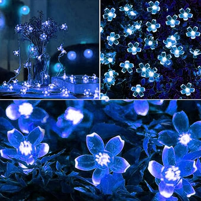 ITICdecor Outdoor Solar Flower String Lights Waterproof 50 LED Fairy Light - Image 6