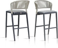 PURPLE LEAF Bar Stool Set of 2 Outdoor Bar Chairs by PURPLELEAF