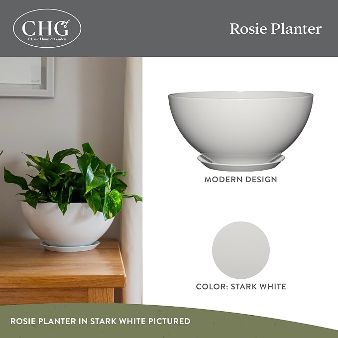 Classic Home and Garden Rosie Modern Planter w/Drainage - Image 2