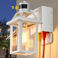 Yisuro Porch Lights with GFCI Outlet, Dusk to Dawn Motion Sensor Outdoor by YISURO