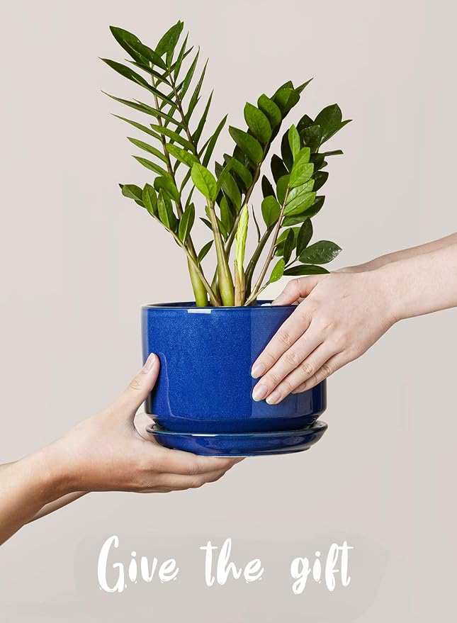 LE TAUCI Ceramic Plant Pots, 4.3+5.3+6.8 inch, Planters - Image 7