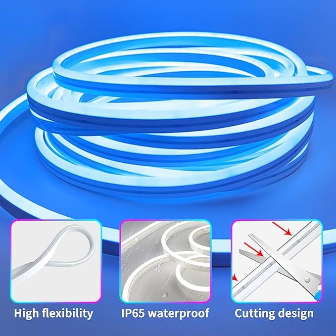 66FT Neon LED Rope Lights IP65 Waterproof LED Lights - Image 6