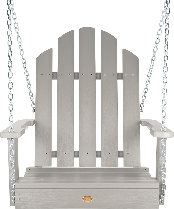 Highwood Classic Westport Adirondack Single Seat 1-Person Porch Swing, Harbor - Image 2