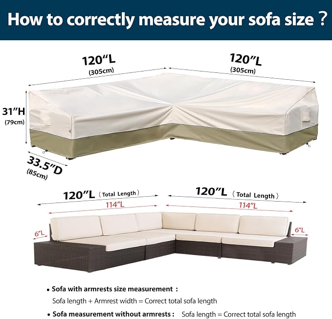 Patio Outdoor Sectional Cover Outdoor Patio Furniture Covers Waterproof - Image 3