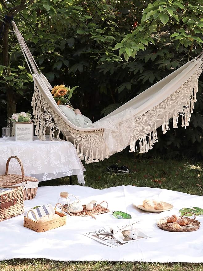 Outdoor Hammock Patio Hammock Beach Vacation Camping Climbing Traveling Hiking - Image 5