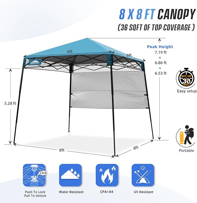 EAGLE PEAK 8x8 Pop Up Canopy Tent - Image 3