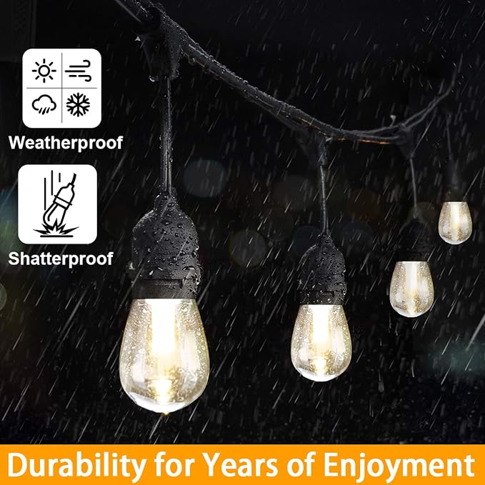 Mlambert 3-Color in 1 Solar String Lights Outdoor Waterproof Dimmable, 48ft - Image 5