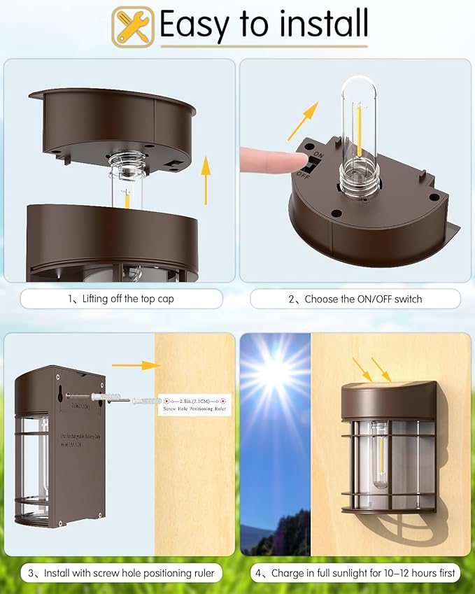 Solar Lights Outdoor, 12 Pack Solar Fence Lights, Waterproof Led Outdoor Solar - Image 5