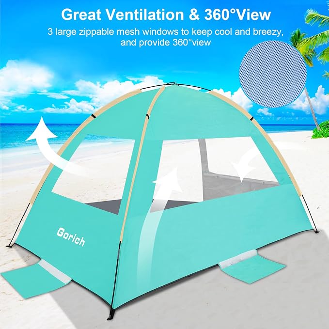 Gorich Beach Tent Sun Shelter for 3/4-5/6-7/8-10 Person - Image 4
