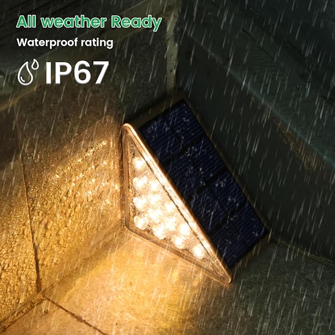 Solar Step Lights for Outside, Outdoor Deck Step Lights, Solar Outdoor Lights - Image 3