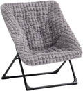 HollyHOME X-Large Saucer Chair, Comfy Oversized Folding Chair, Faux-Fur Reading by HollyHOME
