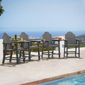 LUE BONA Tall Adirondack Chair Set of 4, All Weather HDPS Bar Height Chairs by LUEBONA