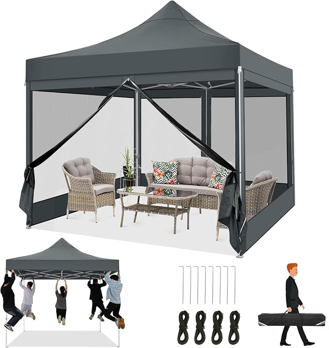 COBIZI 10x10 Heavy Duty Pop Up Canopy by COBIZI
