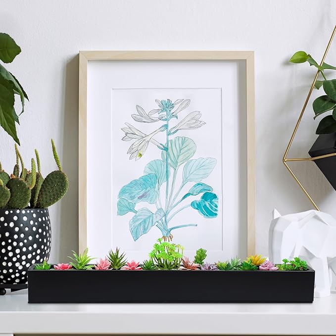 32 x 3.5 x 3.5 Inch Long Rectangular Planter Box Window Sill Plant Box Metal - Image 4