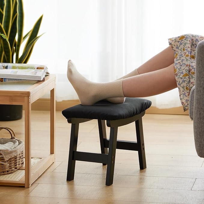 Foot Stool Ottoman Foot Rest Under Desk, Small Stool - Image 4