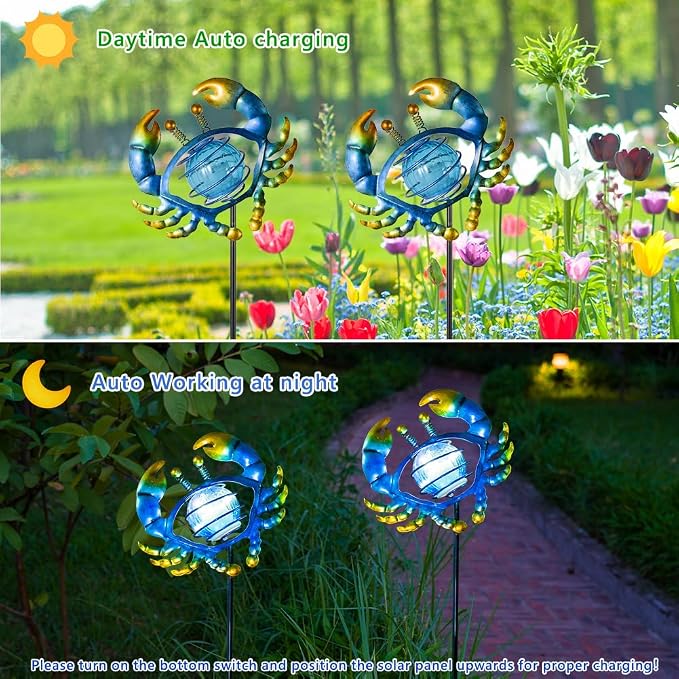 Outdoor Garden Solar Lights, Crab Outdoor Figurine Lights - Image 5