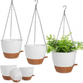 3 Pack Hanging Planter Indoor Outdoor Flower Pots 7/6.5/5 Inch, Self-Watering by Lucieblessdesign