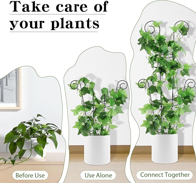 ZOUTOG Trellis for Climbing Plants Indoor 4 Pack 30 Inch, Rustproof Metal - Image 5