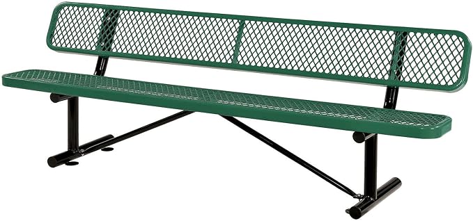 Global Industrial 8'L Heavy Duty Expanded Metal Mesh Bench by GlobalIndustrial