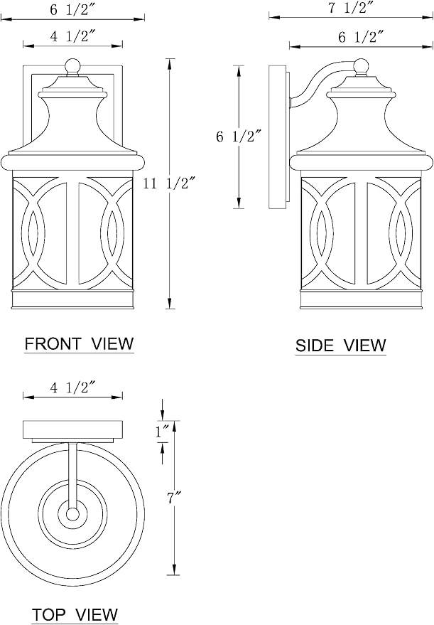 2-Pack Outdoor Wall Lights, Porch Lights, Waterproof Outdoor Wall Sconce - Image 5