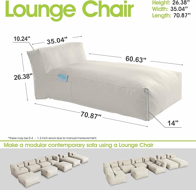 Outdoor Bean Bed Chair Sun Lounger, Outdoor Couch Sofa - Image 2