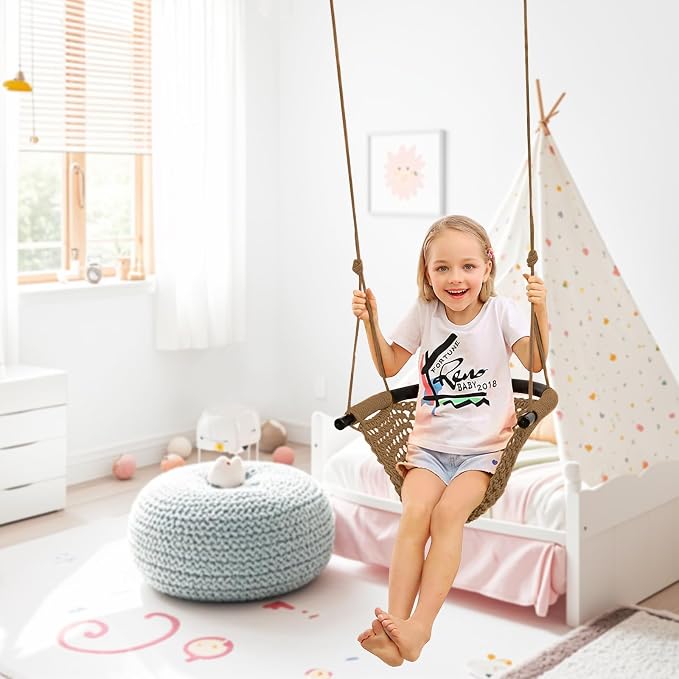 JKsmart 2 Pack Kids Swing Seat, Heavy Duty Rope Play Secure Children Swings Set - Image 5