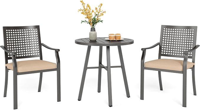 PHI VILLA 3 Pieces Outdoor Bistro Set by PHIVILLAThepioneerofcomfortablehouseholdsupplies