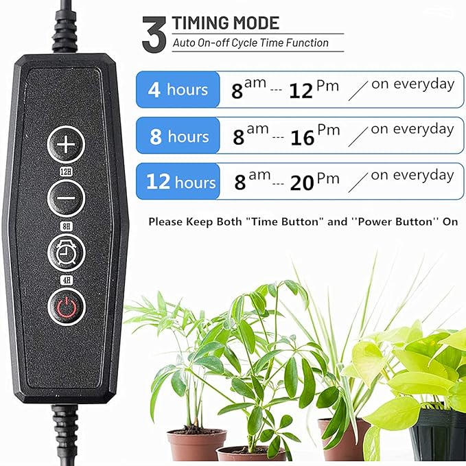 GHodec Grow Light with Stand, 60 LED 5500K Full Spectrum Floor Plant Light - Image 8