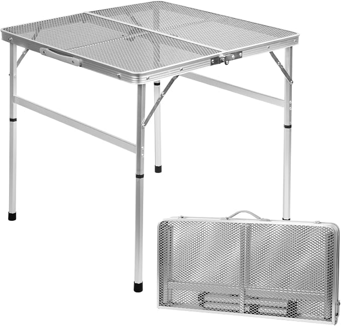 Square Folding Card Table with Adjustable Height, Patio & Indoor Use, Fits 2–4 - Image 9
