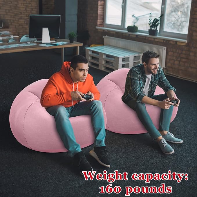 Realspring Inflatable Bean Bag Chairs Outdoor Blow up Camping Chairs Inflatable - Image 3