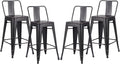 AC Pacific 24” Metal Barstool Set of 4 – Country Rustic Style by ACPacific