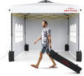 10x10 Pop Up Canopy with Sidewalls, Easy Up Canopy Tent, Heavy Duty Tents by BENASS