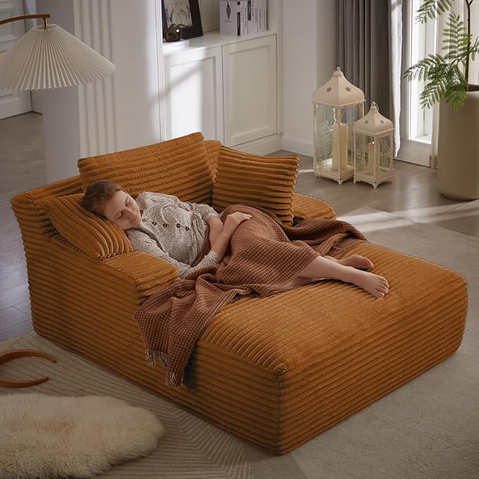 50 Inches Chaise Lounge Indoor, Oversized Chaise Lounge Chair by ivoros