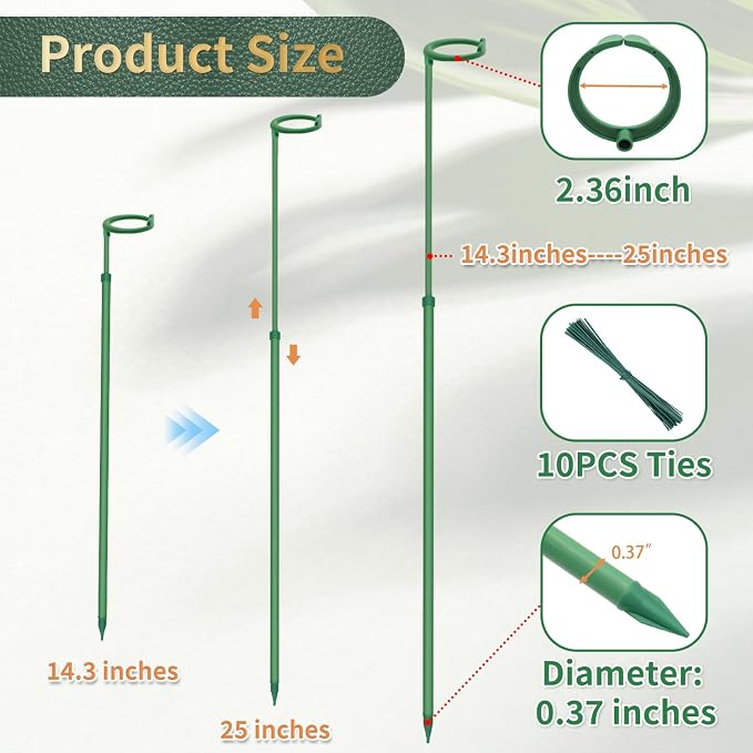 Telescoping Plant Stakes, Plant Sticks Support Tall - Image 2