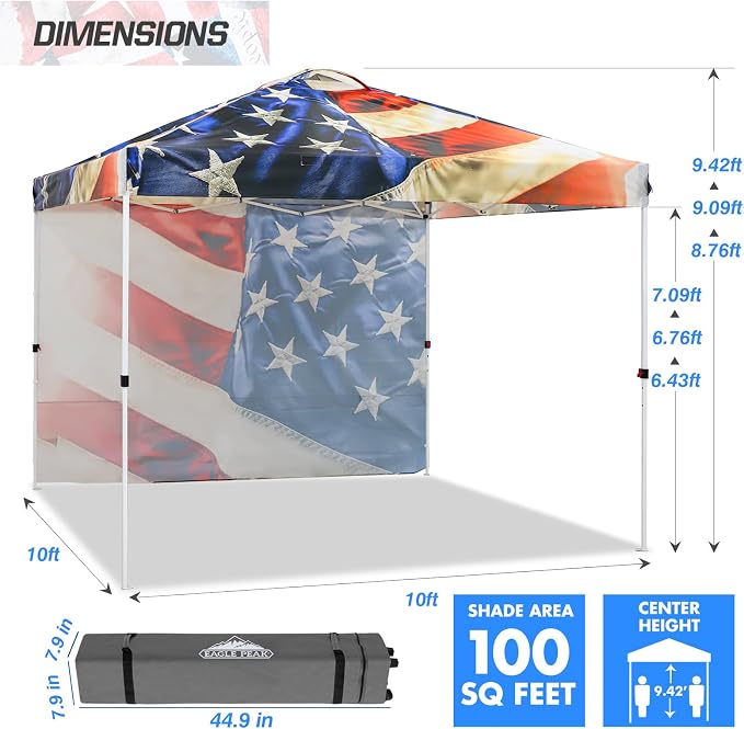 EAGLE PEAK Commercial Canopy 10x10 Pop Up Canopy Tent - Image 3