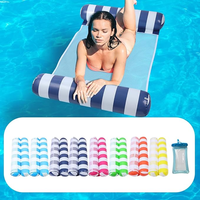 3/5/8 Pack Pool Hammock Upgrated Water Pool Floats, 4-in-1 Multi-Purpose Water by Unknown
