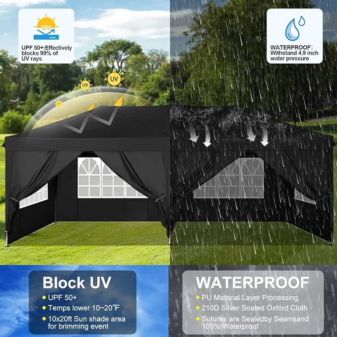 COBIZI Canopy 10x20 Pop Up Canopy Tent - Image 4