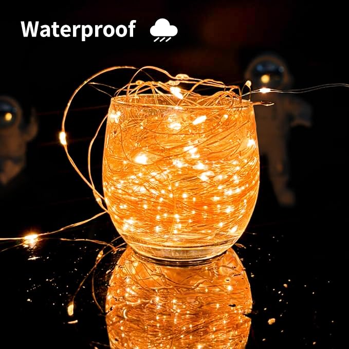Solar String Lights Outdoor, 33 Feet 100 LEDs 8 Modes Solar Fairy Lights - Image 4