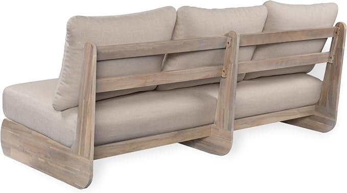 Christopher Knight Home Poppy Acacia Wood Outdoor 3 Seater Sofa - Image 7