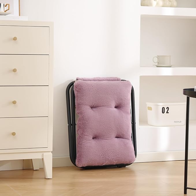 LITA Folding Footrest Stool, Portable Ottoman Foot Rest, Upholstered Small - Image 9