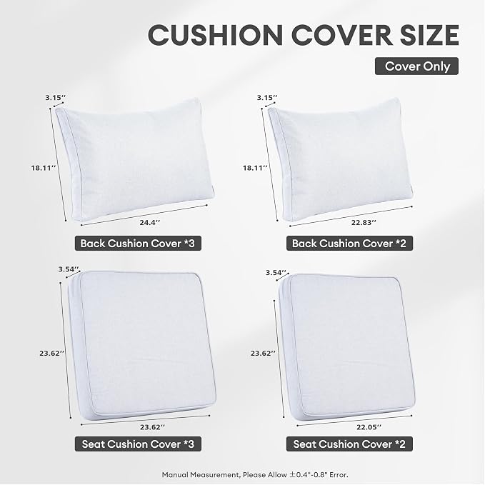 ovios Patio Cushion Covers, Waterproof Cushion Cover - Image 7