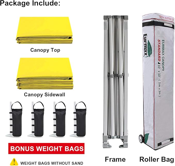 Eurmax USA 10'x10' Pop-up Canopy Tent Commercial Instant Canopies - Image 8
