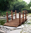 5 ft Garden Bridge, 500 LBS Capacity Arch Bridge Small Wooden Bridge by Unknown